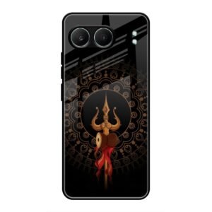 Beautiful art With Trishool Glass Case for OnePlus Nord 4