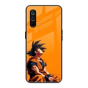 Contemplative Goku in Orange Glass Case for OnePlus Nord CE