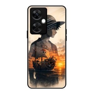 One Piece-inspired Silhouette Art Glass Case for OnePlus Nord CE 3