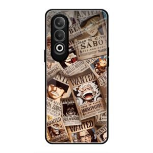 One Piece Wanted Poster Collage Glass Case for OnePlus Nord CE 4