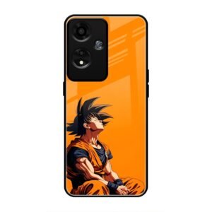 Contemplative Goku in Orange Glass Case for Oppo A59