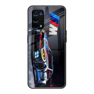 BMW Motorsport Glass Case for Oppo A74 5G