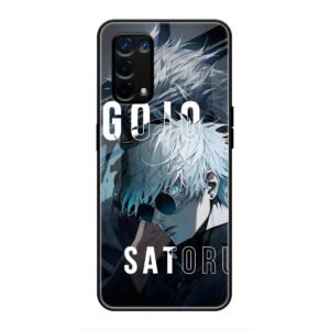 Gojo Satoru Anime Art Glass Case for Oppo A74 5G