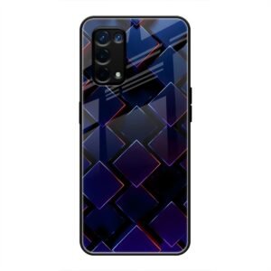 3D Square Glass Case for Oppo A74 5G