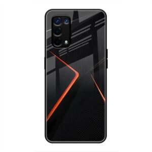 Abstract Line Glass Case for Oppo A74 5G