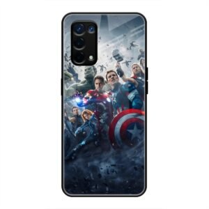 Avengers Glass Case for Oppo A74 5G