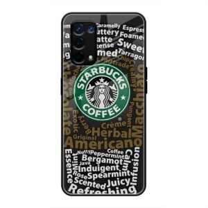 Starbucks Coffee Name Glass Case for Oppo A74 5G