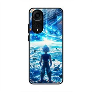 Cosmic Warrior's Resolve Glass Case for Oppo A78 5G