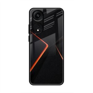 Abstract Line Glass Case for Oppo A78 5G