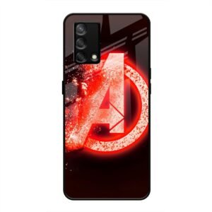 Avengers Logo Glass Case for Oppo F19