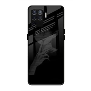 A boy Thinking Glass Case for Oppo F19 Pro