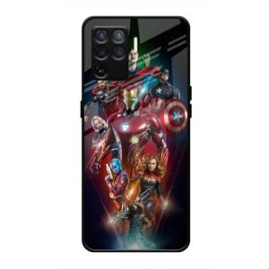 All avengers Glass Case for Oppo F19 Pro