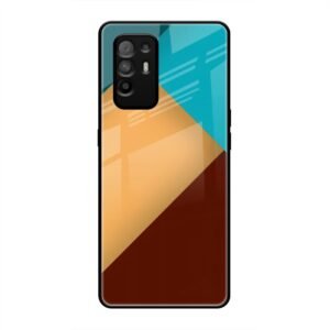 Abstract Color Glass Case for Oppo F19 Pro Plus