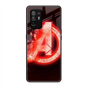 Avengers Logo Glass Case for Oppo F19 Pro Plus