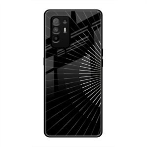 Lines Illusion Glass Case for Oppo F19 Pro Plus