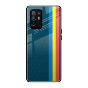 Lines Mobile Glass Case for Oppo F19 Pro Plus