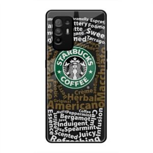 Starbucks Coffee Name Glass Case for Oppo F19 Pro Plus