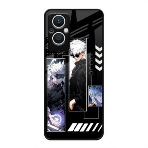 Gojo Satoru Character Montage Glass Case for Oppo F21s Pro 5G