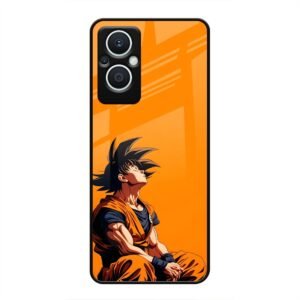 Contemplative Goku in Orange Glass Case for Oppo F21s Pro 5G