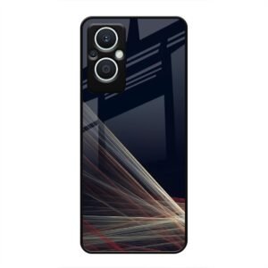Waves Printed Glass Case for Oppo F21s Pro 5G