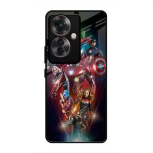 All avengers Glass Case for Oppo F25 Pro