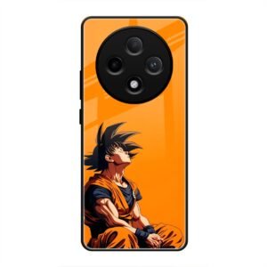 Contemplative Goku in Orange Glass Case for Oppo F29 Pro Plus
