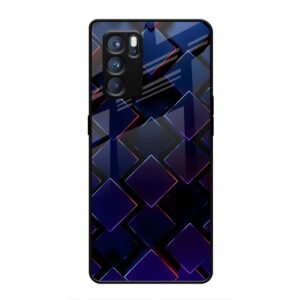 3D Square Glass Case for Oppo Reno 6 4G