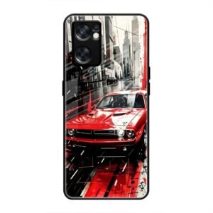 Midnight Cruiser Glass Case for Oppo Reno 7 5G