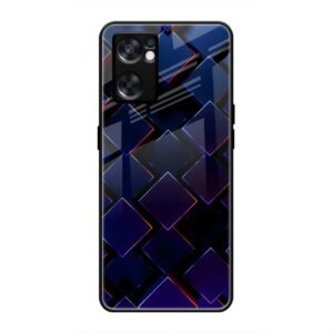 3D Square Glass Case for Oppo Reno 7 5G