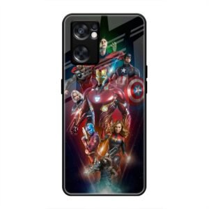 All avengers Glass Case for Oppo Reno 7 5G