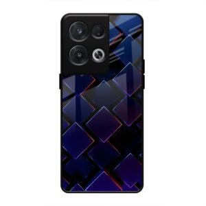 3D Square Glass Case for Oppo Reno 8 5G