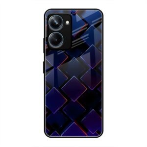 3D Square Glass Case for Realme 10 Pro