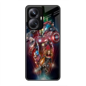All avengers Glass Case for Realme 10 Pro Plus