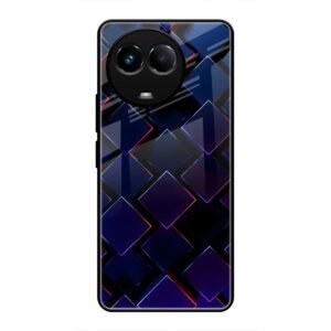 3D Square Glass Case for Realme 11x