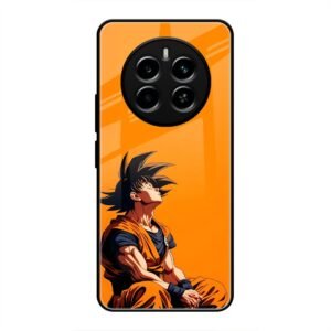 Contemplative Goku in Orange Glass Case for Realme 12 Pro Plus