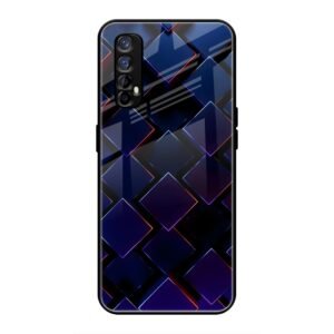3D Square Glass Case for Realme 7 4G