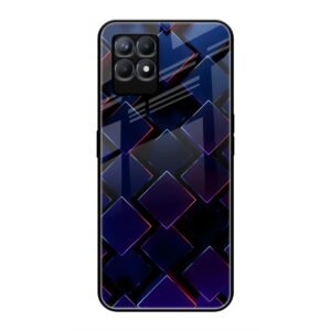 3D Square Glass Case for Realme 8i