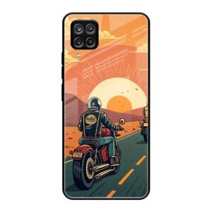 Wheels & Wanderlust Glass Case for Samsung M12