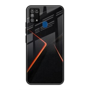 Abstract Line Glass Case for Samsung M31