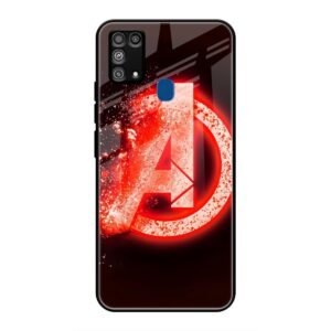Avengers Logo Glass Case for Samsung M31