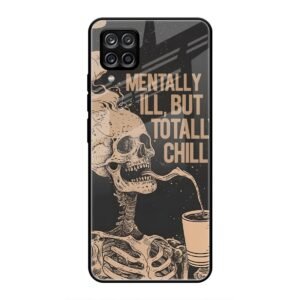 Skeleton Chill Glass Case for Samsung M32 4g