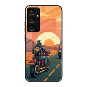 Wheels & Wanderlust Glass Case for Samsung S23fe