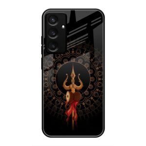 Beautiful art With Trishool Glass Case for Samsung S24