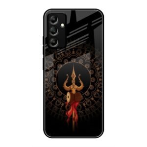 Beautiful art With Trishool Glass Case for Samsung S24fe