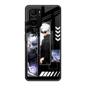 Gojo Satoru Character Montage Glass Case for Mi 10X