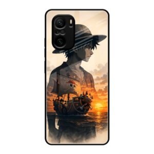 One Piece-inspired Silhouette Art Glass Case for Mi 10X