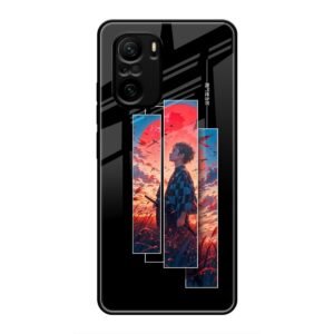 Samurai at Sunset Glass Case for Mi 10X