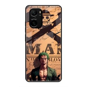 Pirate Hunter Zoro Wanted Poster Glass Case for Mi 10X