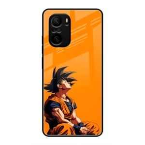 Contemplative Goku in Orange Glass Case for Mi 10X