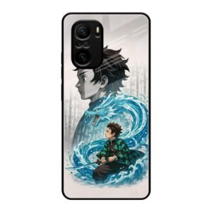 Water Dragon Warrior Glass Case for Mi 10X